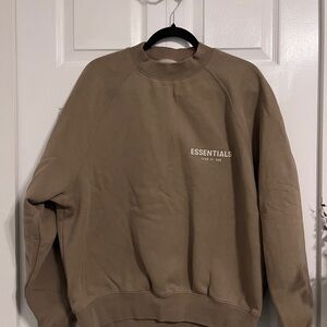 Essentials Women’s Crewneck Sweater in Tan